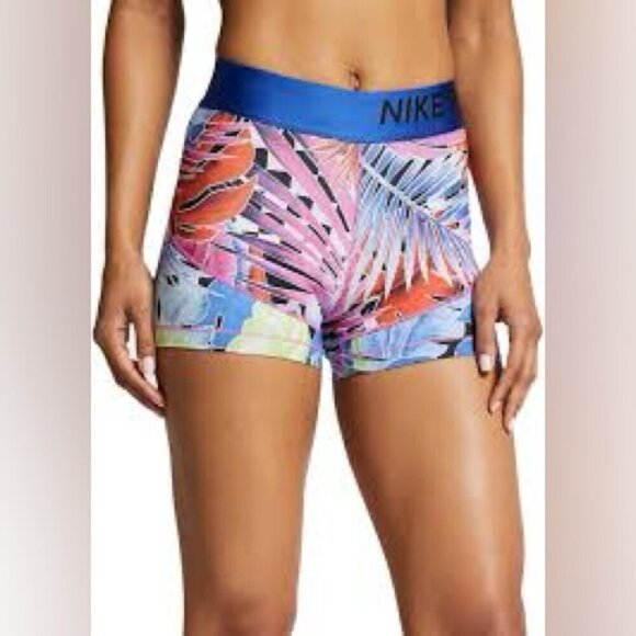 Nike Pro tropical print seamless shorts Sz XXL - Picture 1 of 10